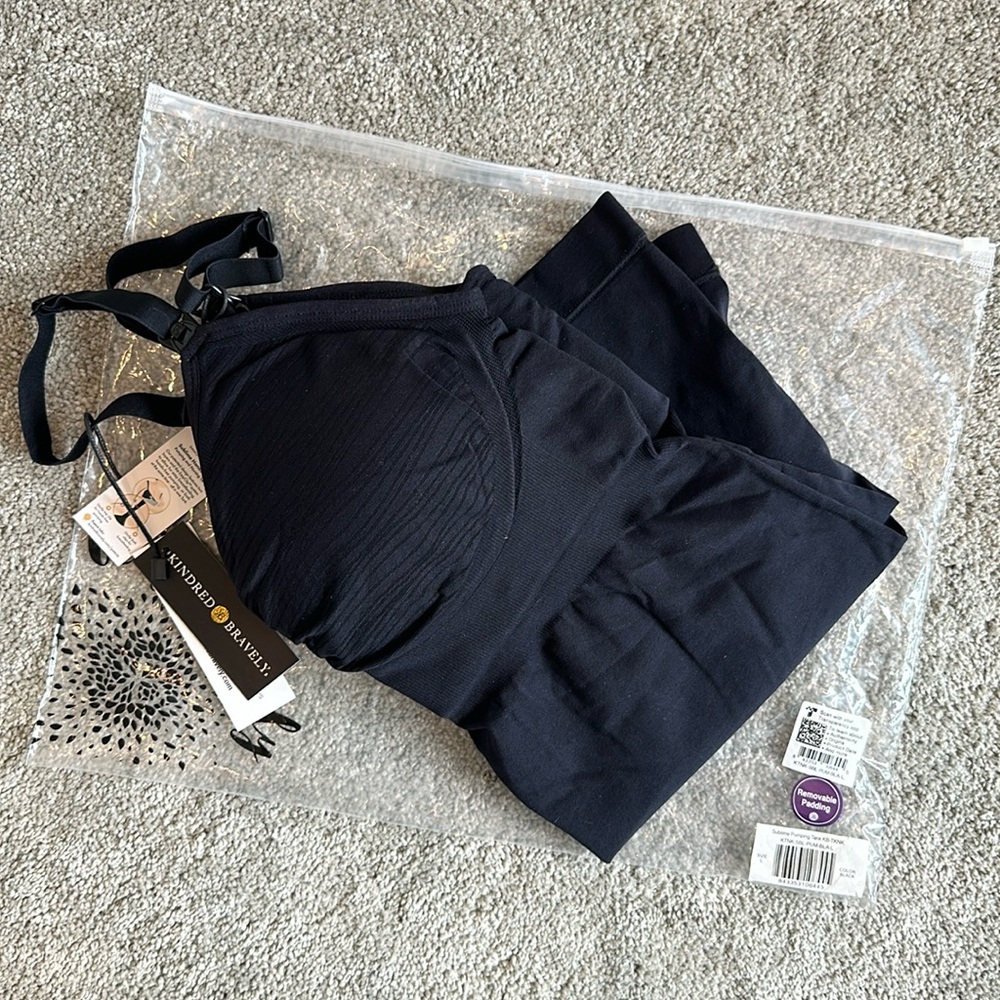 Kindred Bravely Sublime Pumping Tank, black Size L, NWT